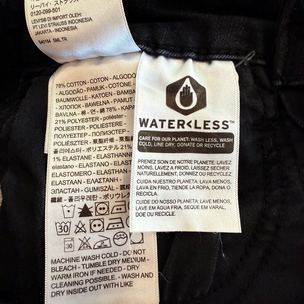 LEVI’S 721 High Rise Skinny Women's Black Jeans - Size 26 - Picture 7 of 7